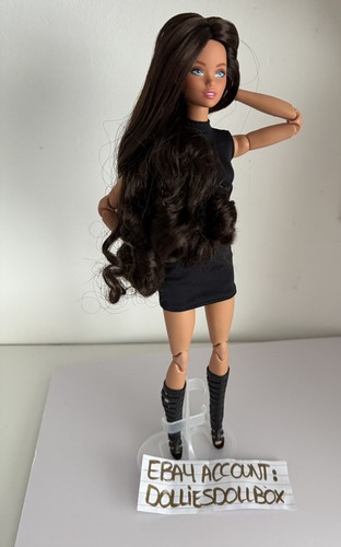 Ooak brunette nylon hair - brunette,