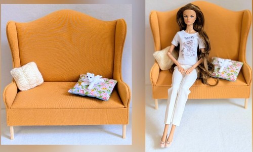 Barbie sofa kissen - barbie,